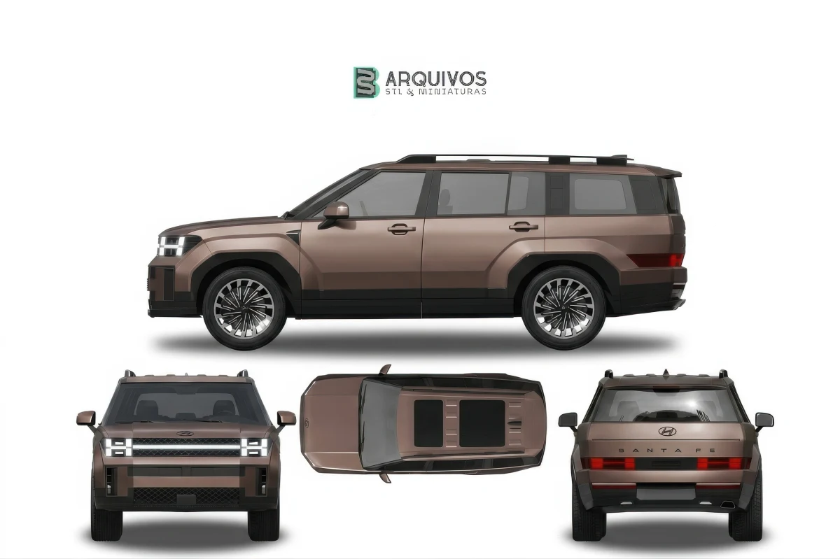 Modelo 3D STL - Hyundai Santa Fe 2024 — foto 3